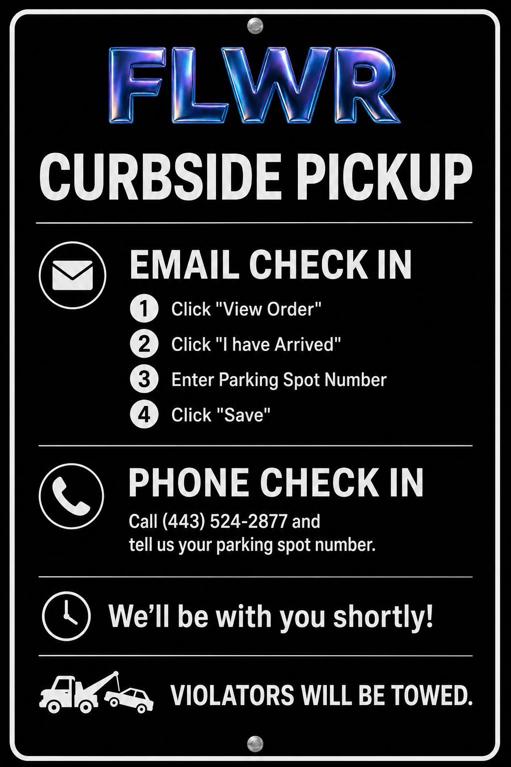 Cannabis Curbside Pickup Check-In Details